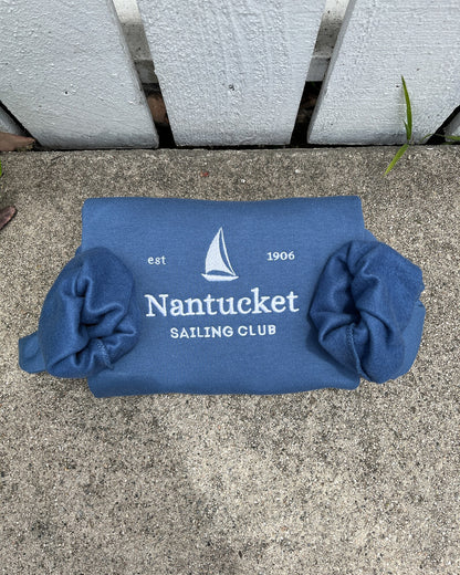 Nantucket Sailing Club Embroidered sweatshirt - Lone Star Embroidery Shop