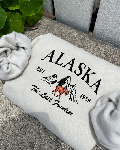 Alaska Embroidered Crewneck - Lone Star Embroidery Shop