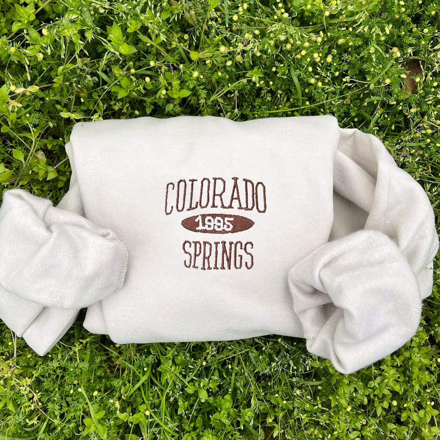 Colorado Springs Embroidered Crewneck - Lone Star Embroidery Shop