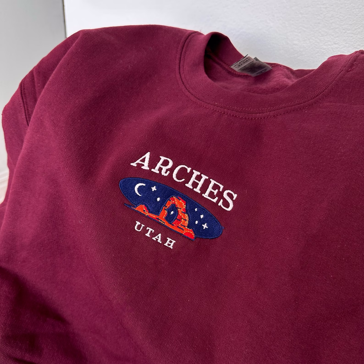 Arches Utah Embroidered Crewneck - Lone Star Embroidery Shop