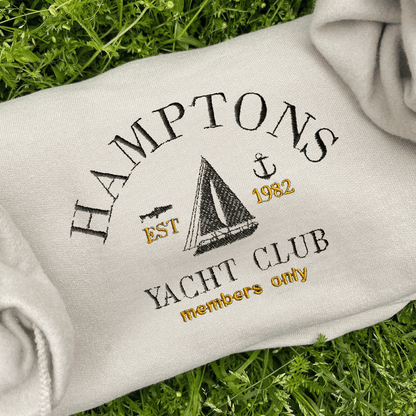 Hamptons Embroidered Crewneck - Lone Star Embroidery Shop