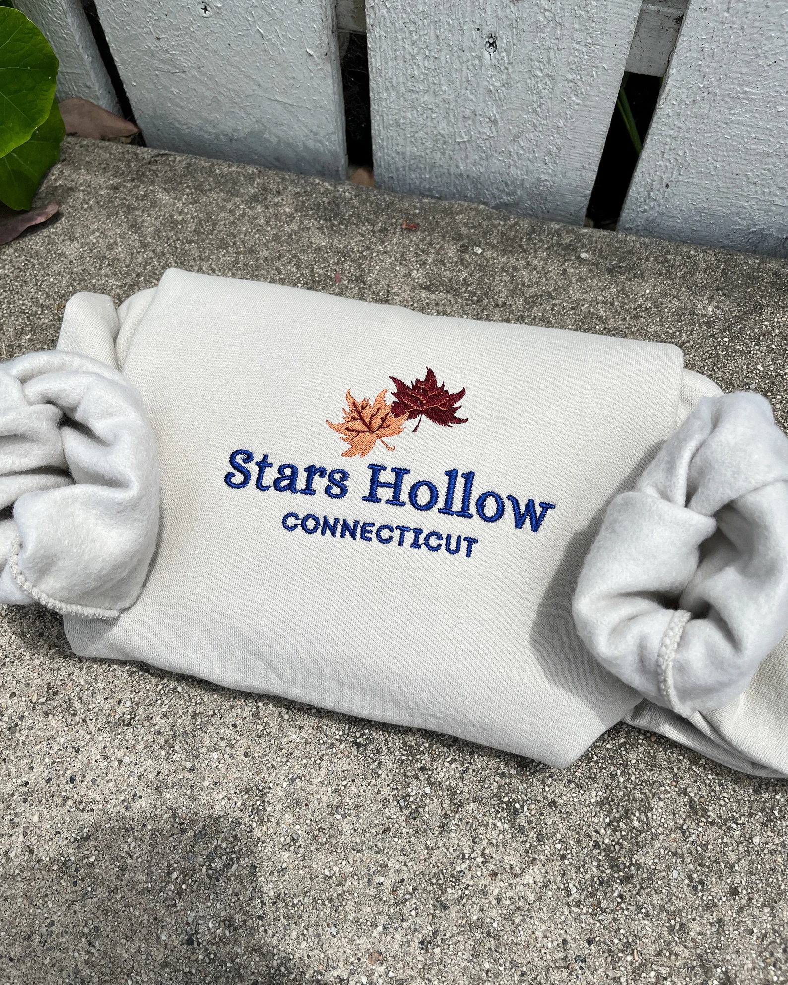 Stars Hollow Embroidered Crewneck - Lone Star Embroidery Shop