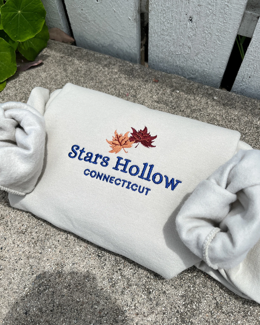 Stars Hollow Embroidered Crewneck - Lone Star Embroidery Shop