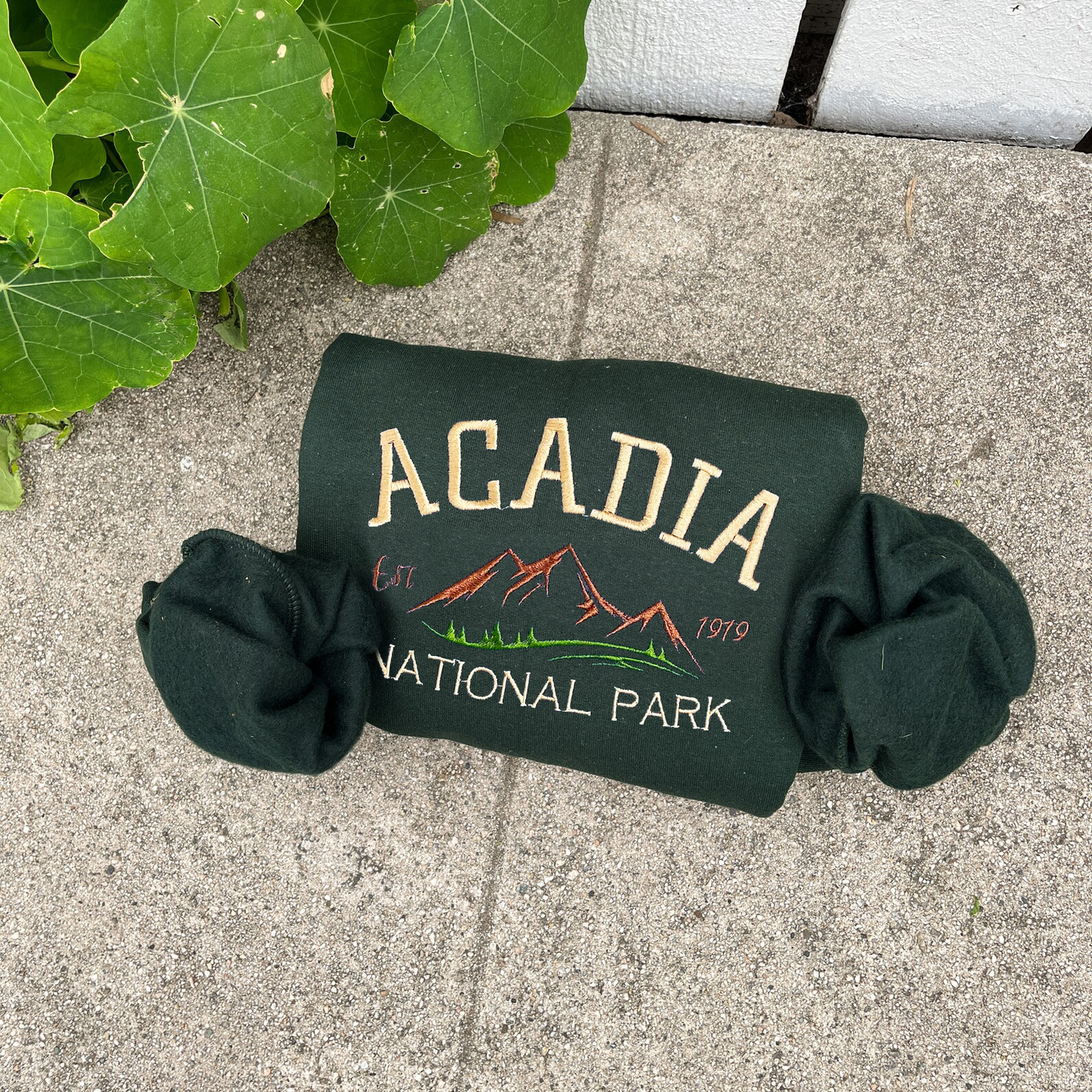 Acadia National Park Embroidered Crewneck - Lone Star Embroidery Shop