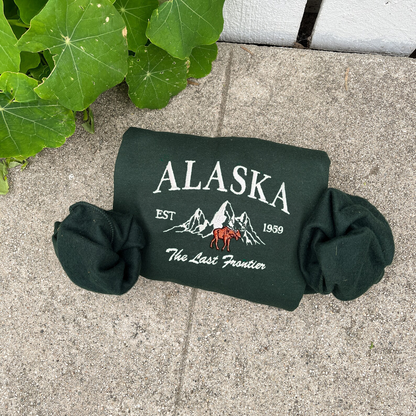 Alaska Embroidered Crewneck - Lone Star Embroidery Shop