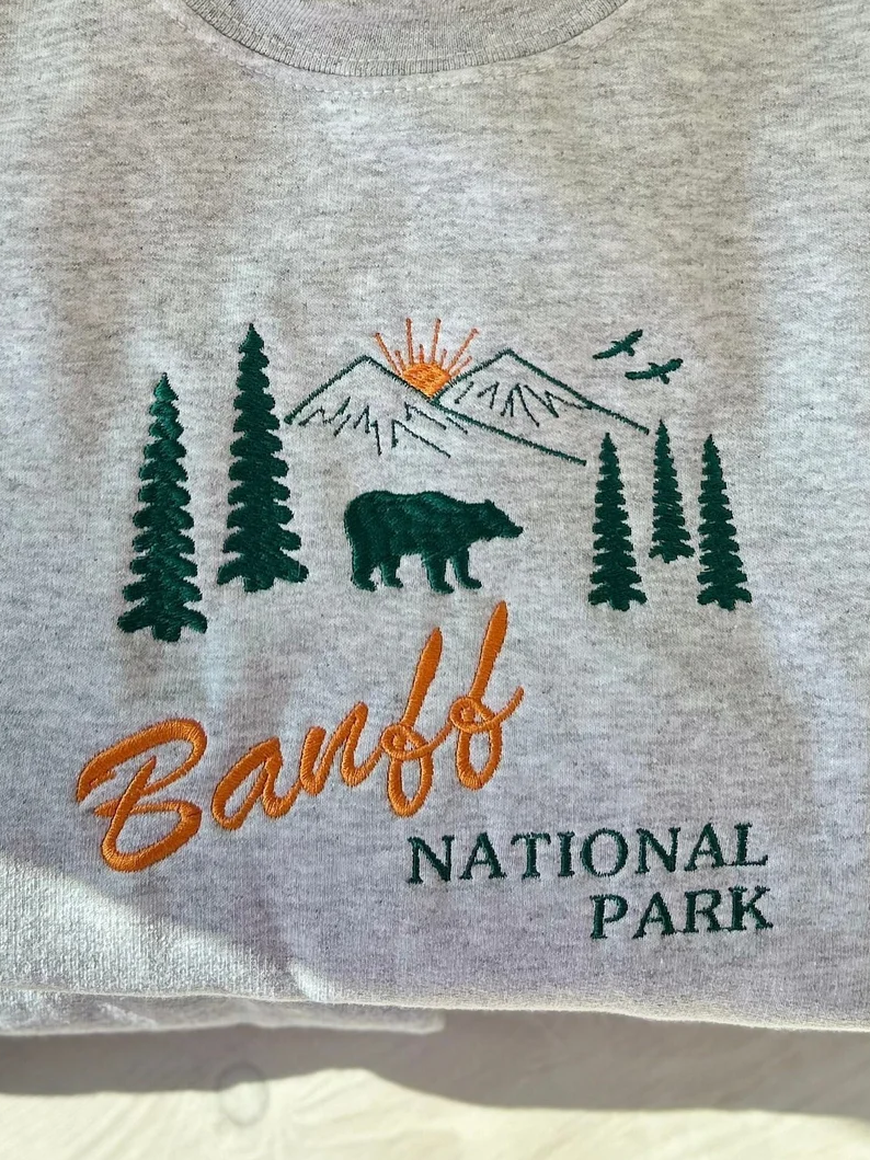 Banff National Park Embroidered Crewneck - Lone Star Embroidery Shop