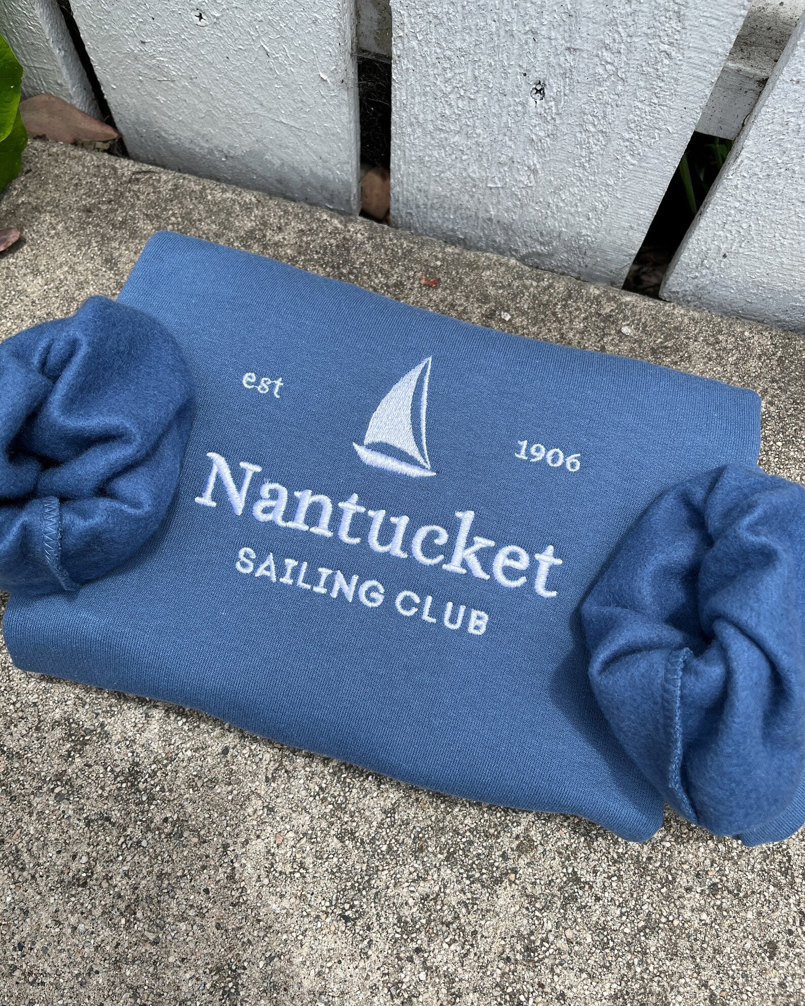 Nantucket Sailing Club Embroidered sweatshirt - Lone Star Embroidery Shop