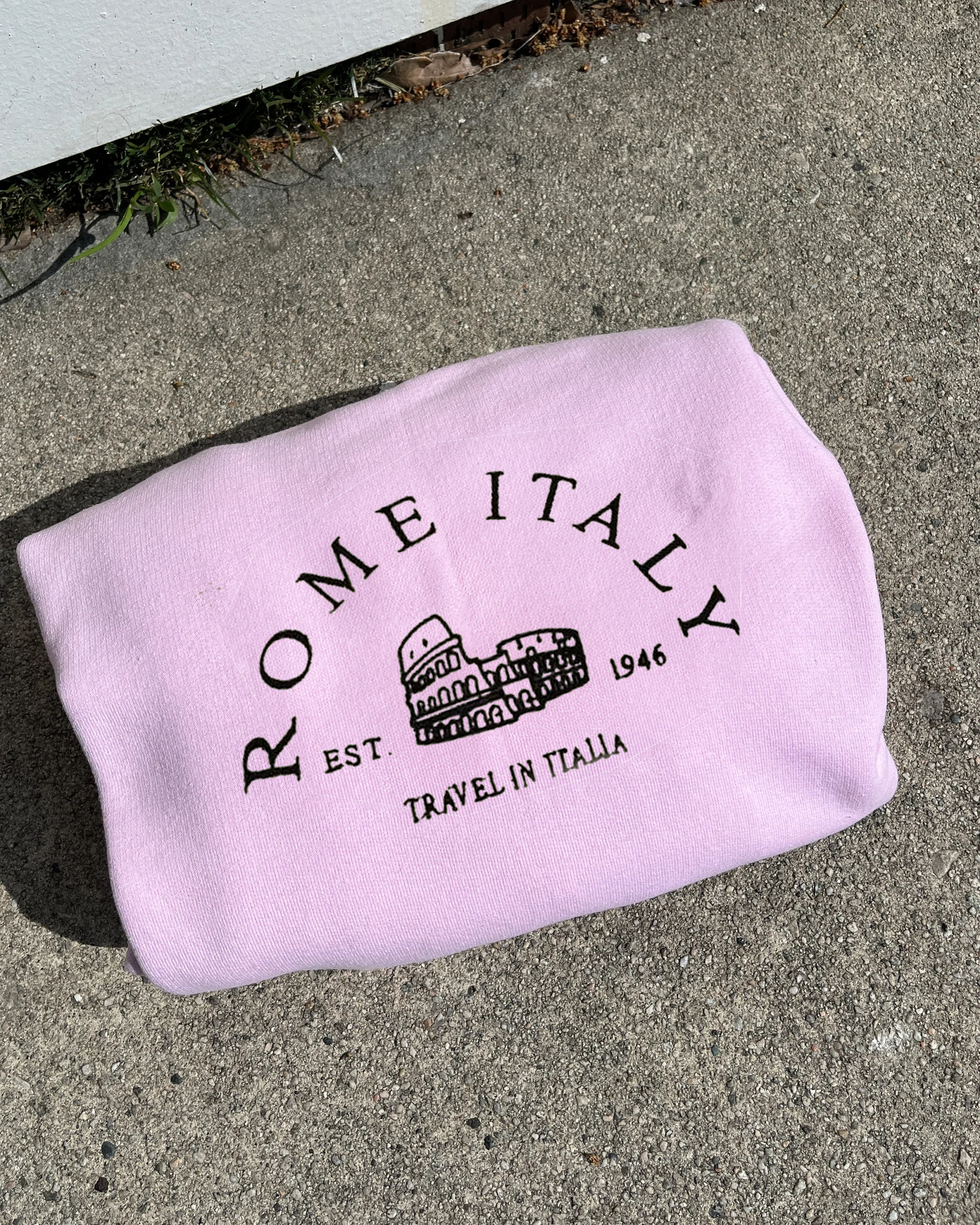 Rome Italy Embroidered Crewneck - Lone Star Embroidery Shop